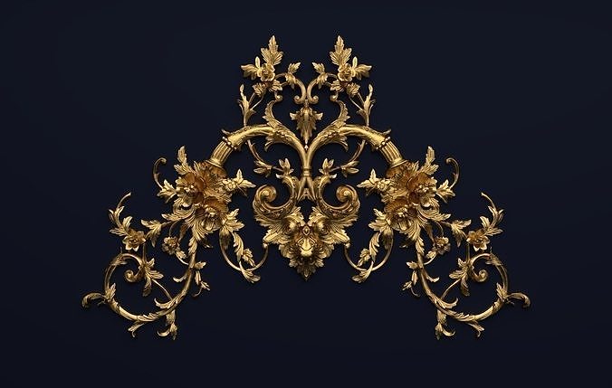 Classic decor ornament v-3D model 57 3D model
