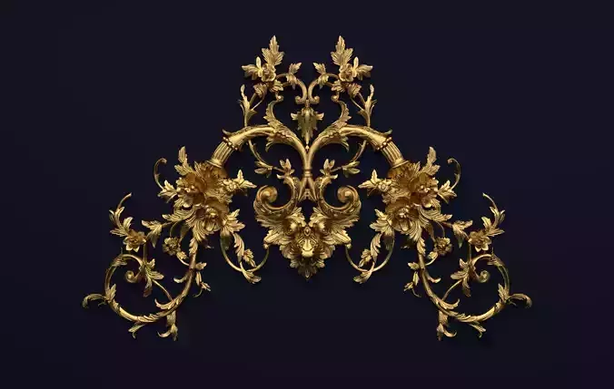 Classic decor ornament v-3D model 57 3D model