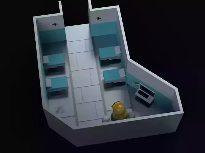 Among Us Med Bay Diorama 3D Printable Model