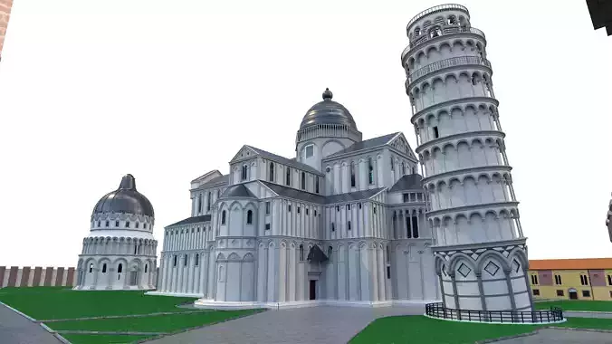 Piazza del Duomo Pisa 3D model