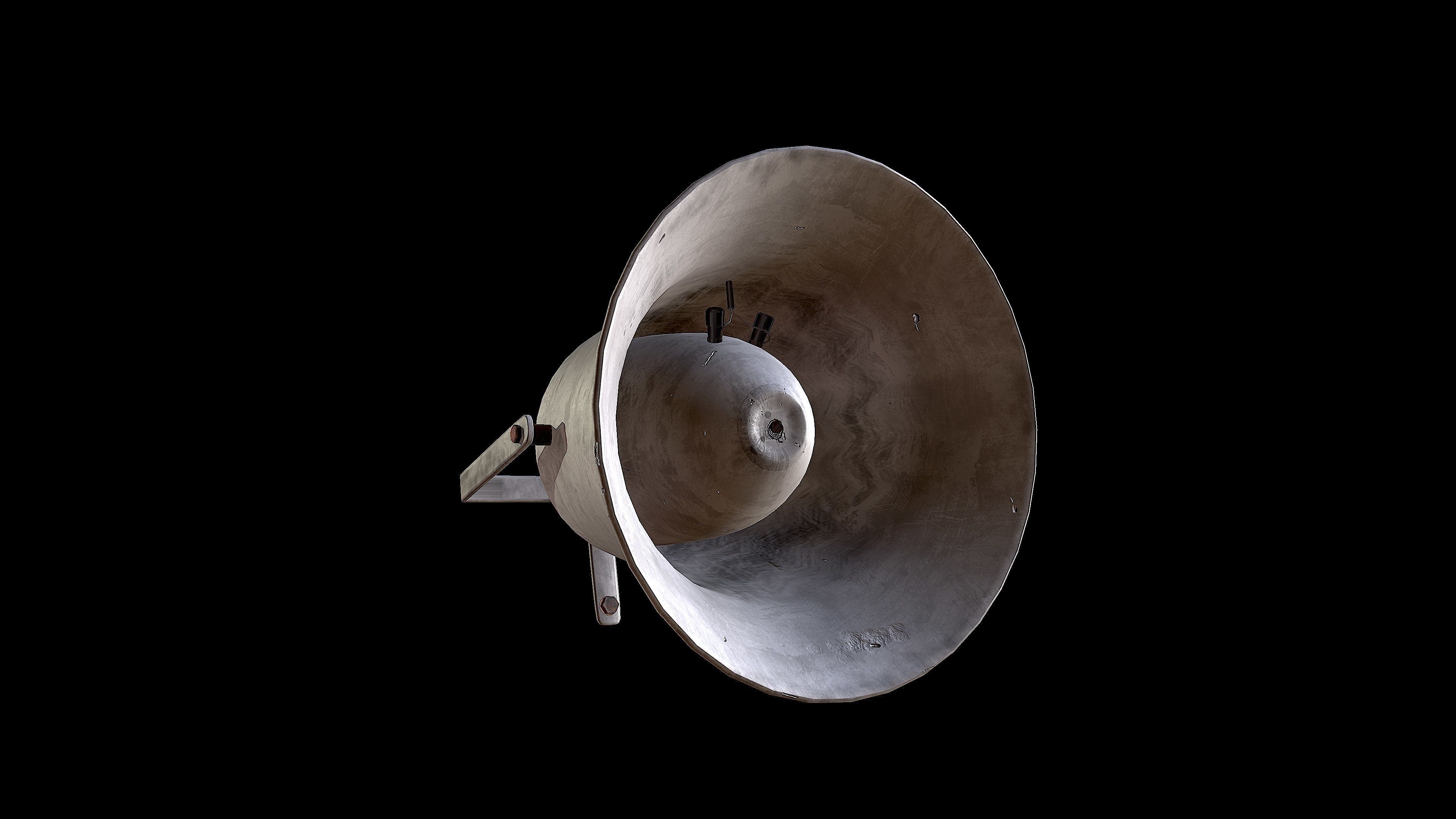 Outdoor speaker  Low-poly 3D model_9