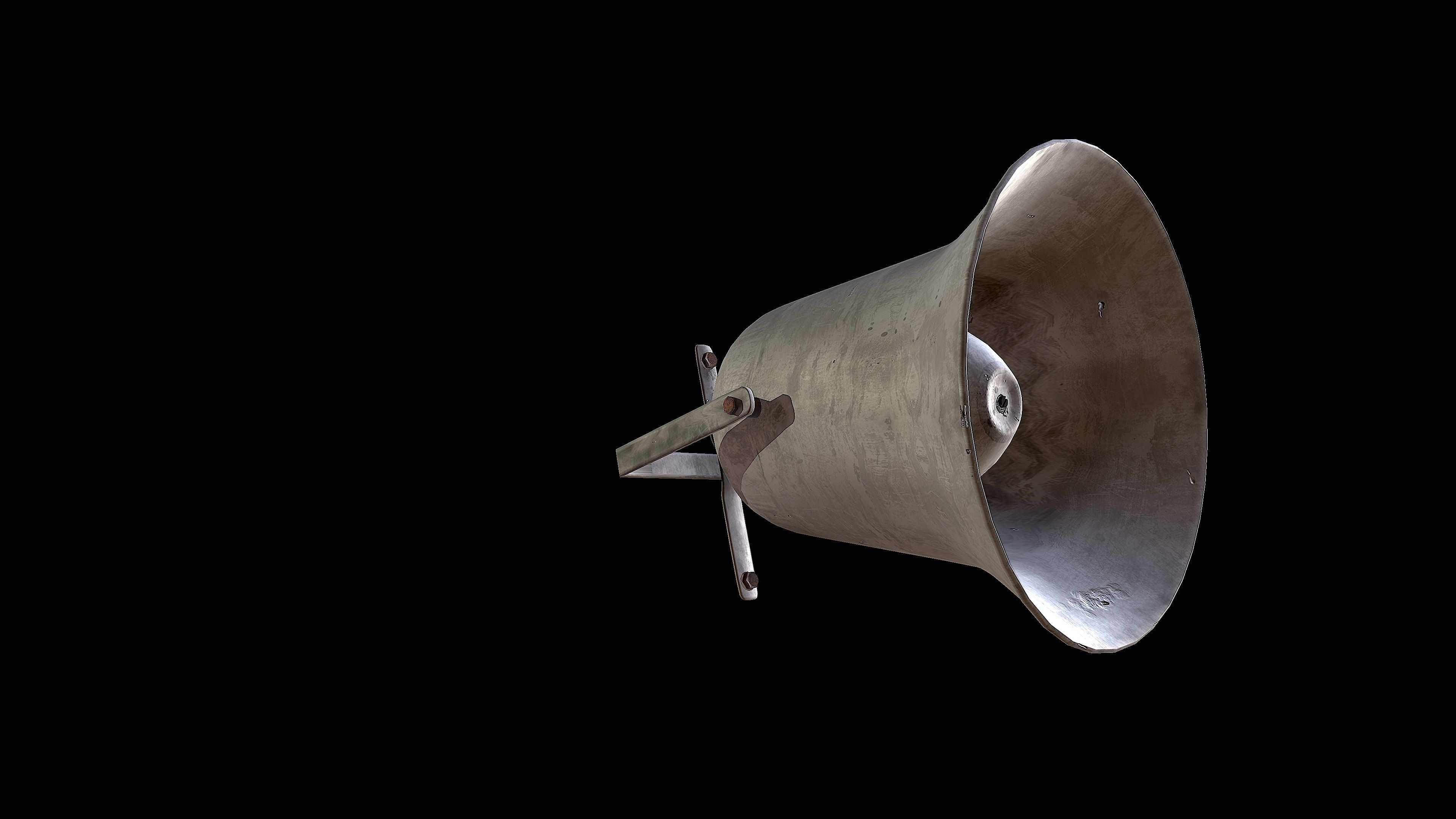 Outdoor speaker  Low-poly 3D model_11