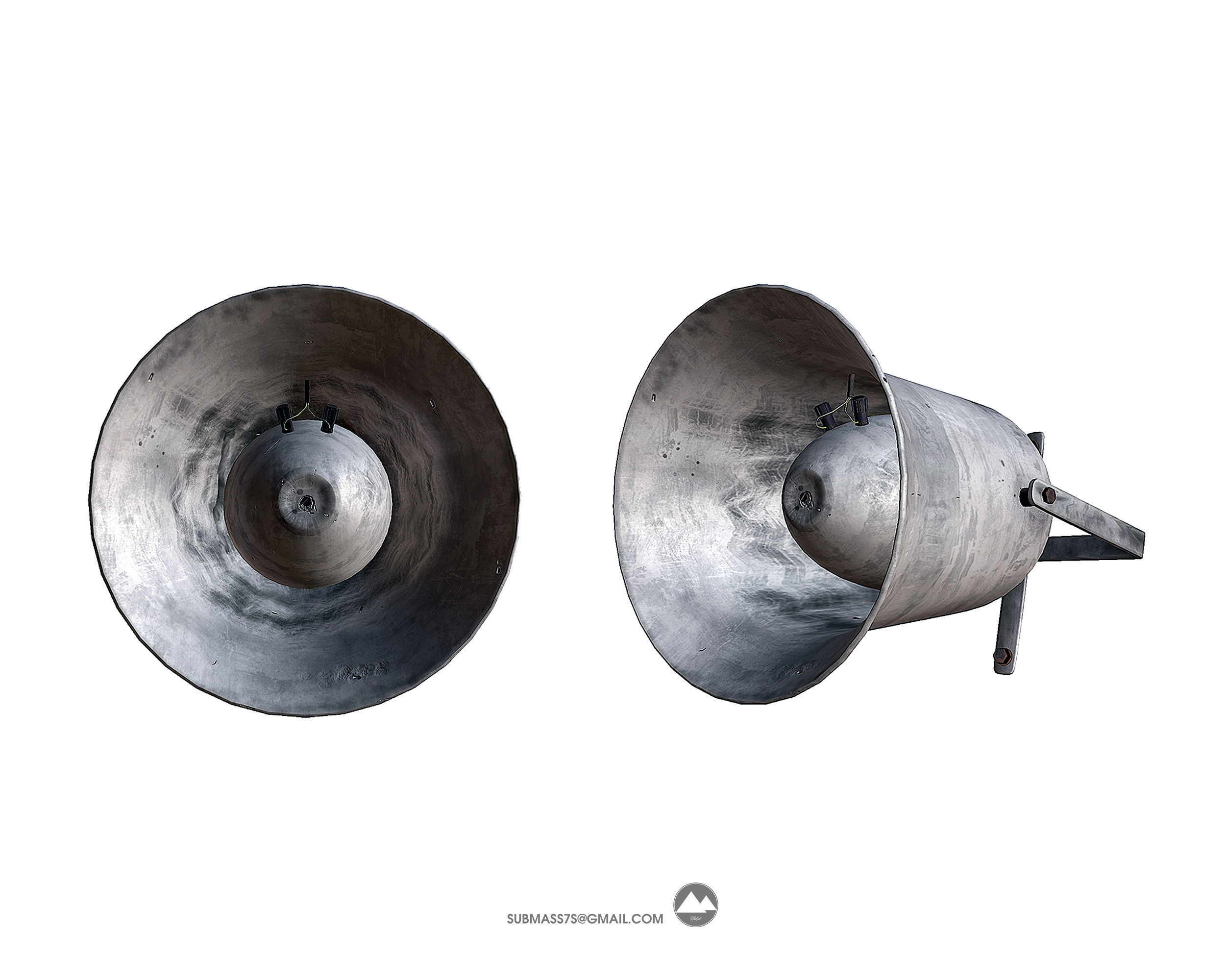 Outdoor speaker  Low-poly 3D model_3