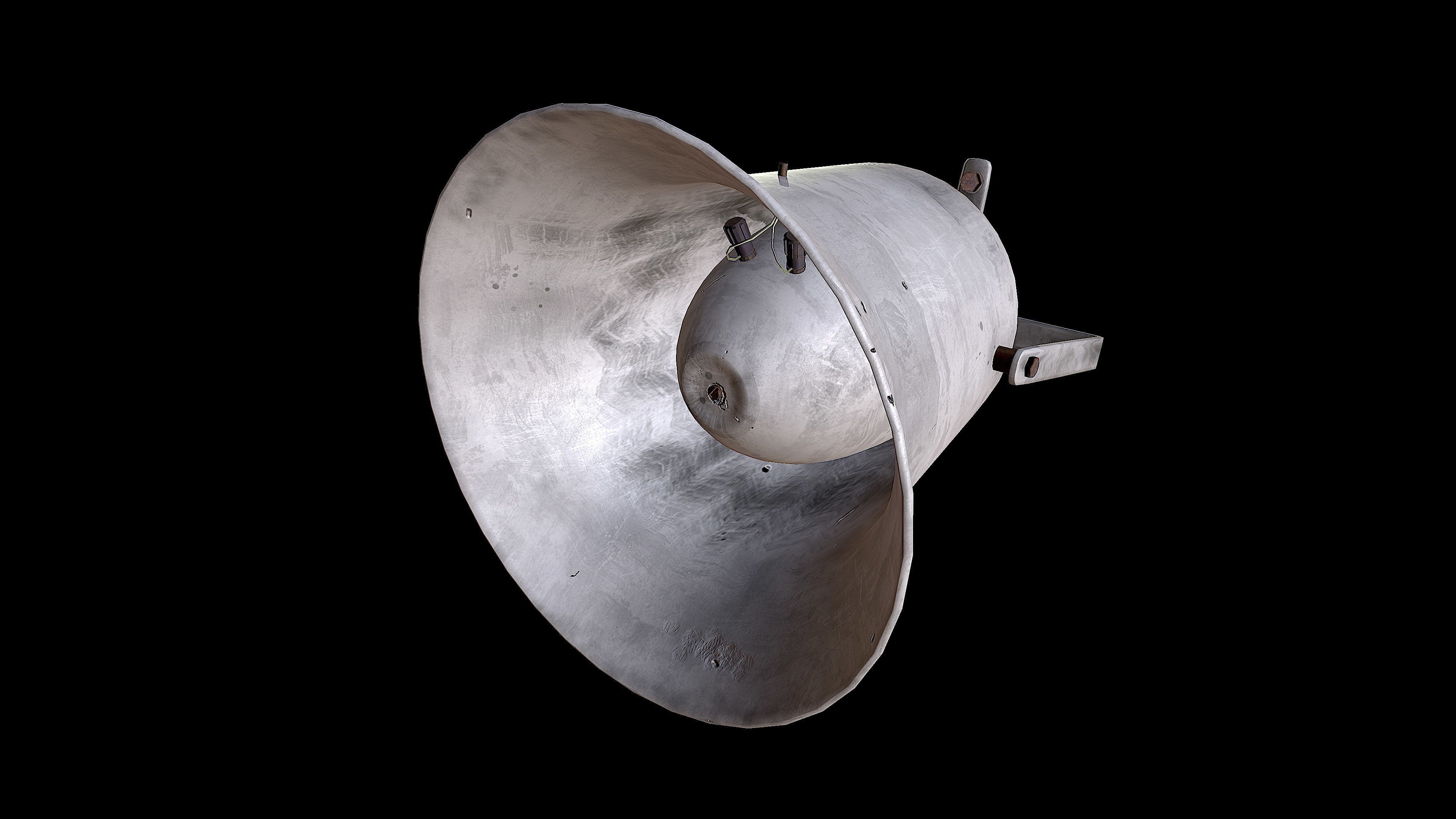 Outdoor speaker  Low-poly 3D model_12