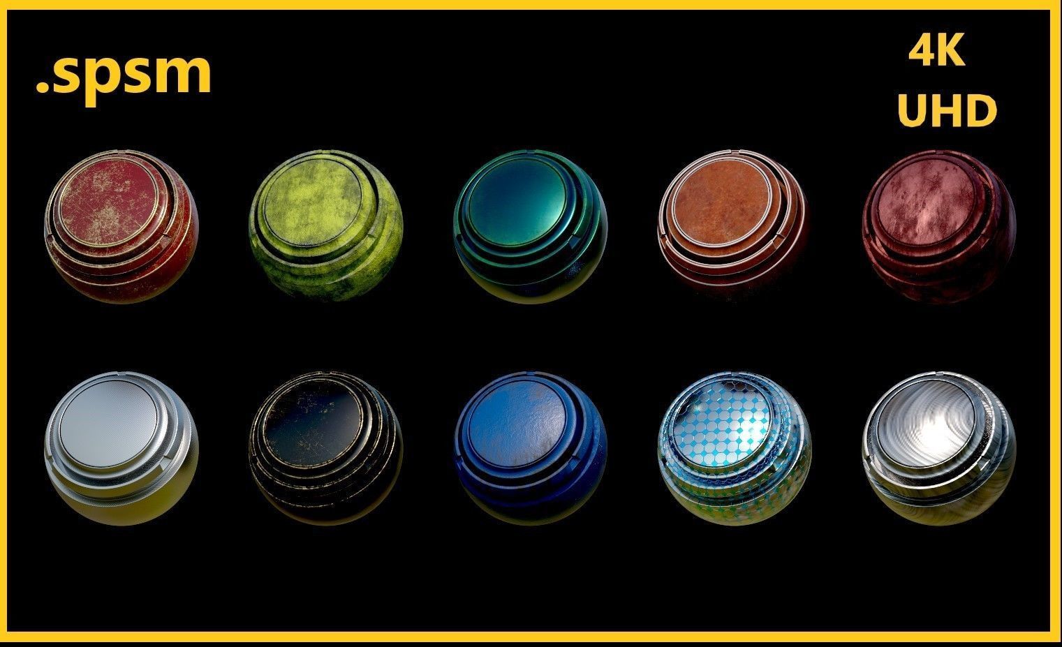 Substance Painter Smart Material 10pcs Texture_11