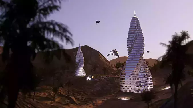 Sci-Fi  Futuristic city