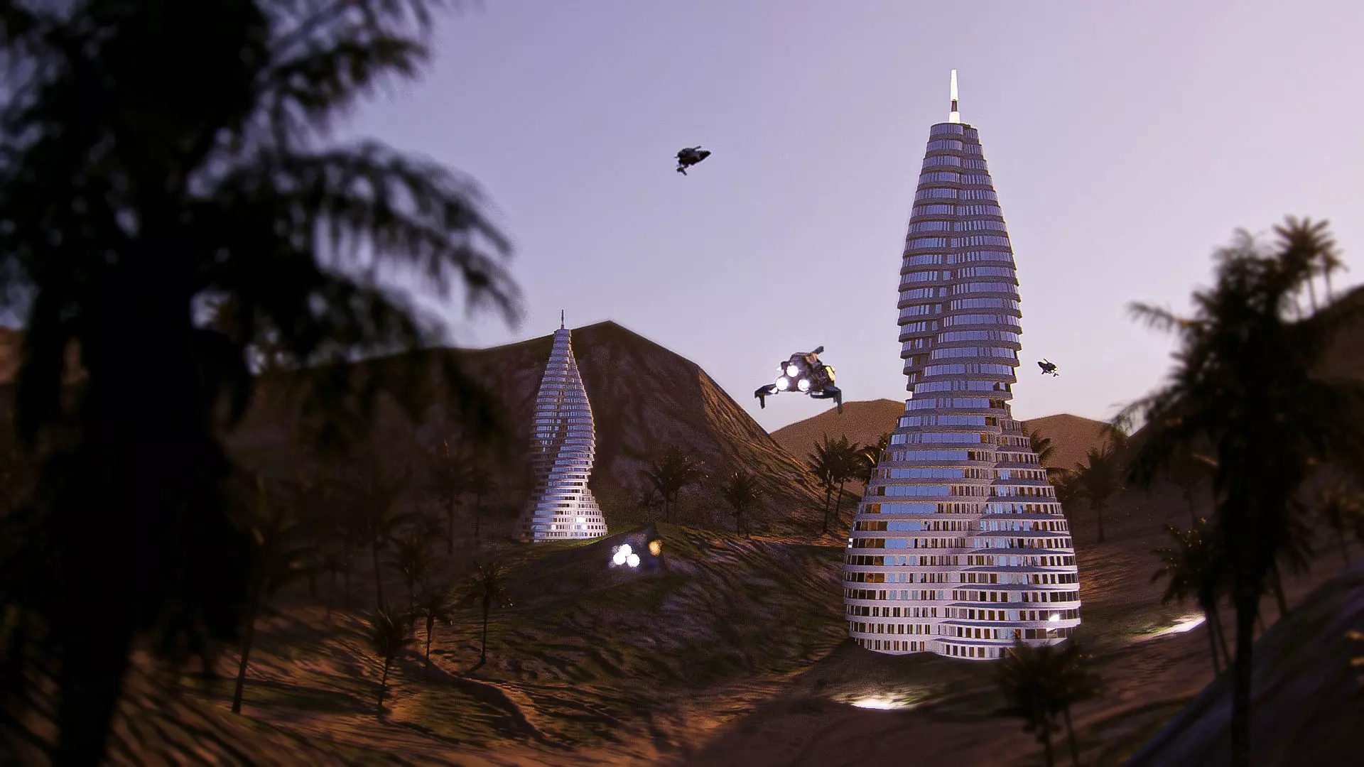Sci-Fi Futuristic city 3D model