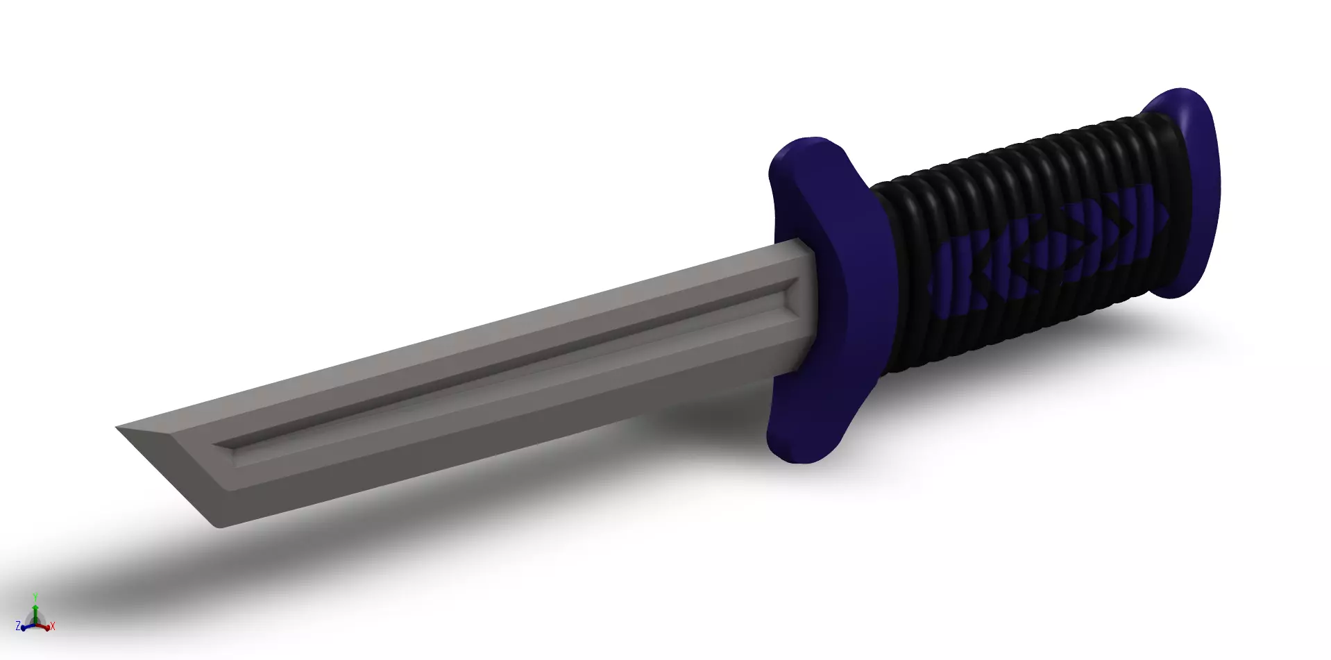 Dagger - 377mm in length - almost 15 inches in length Free 3D print model