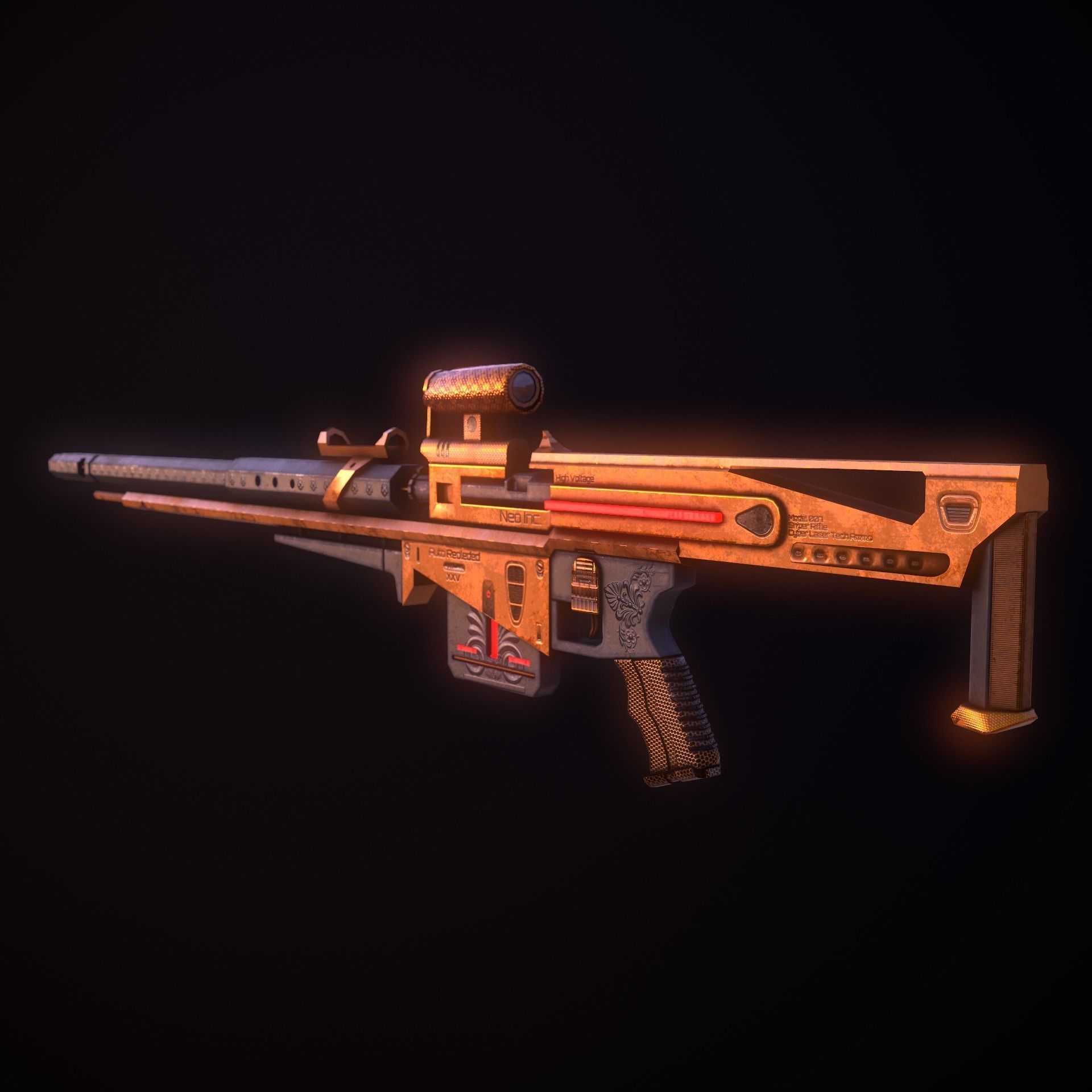 Sci Fi Neo Inc 1  Low-poly 3D model_3