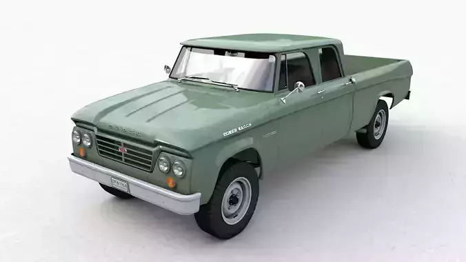 Dodge Power Wagon Crew Cab Truck 1964 3D model