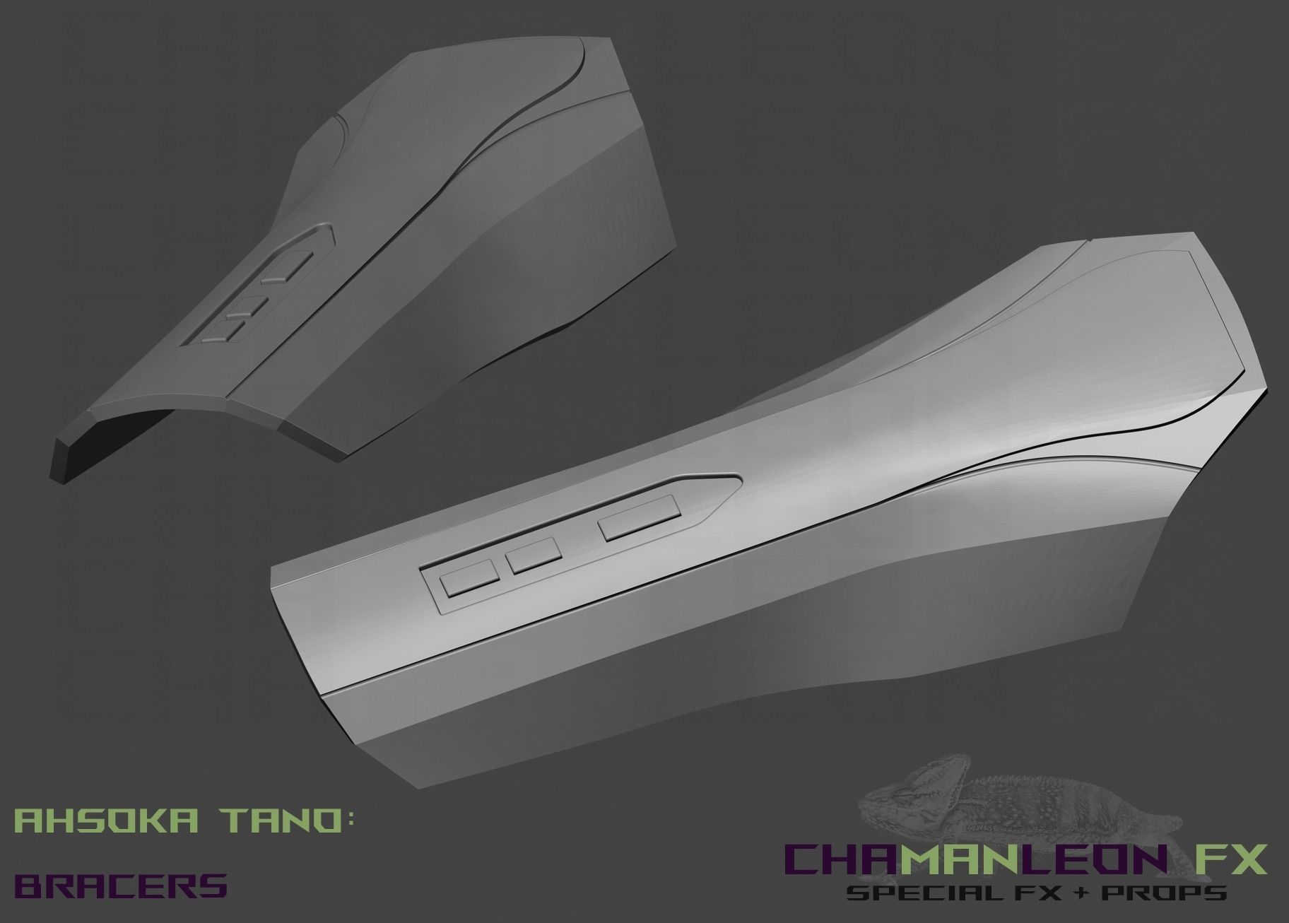 Ahsoka Tano Bracers n Hand Armor The Mandalorian Cosplay 3D print model_8