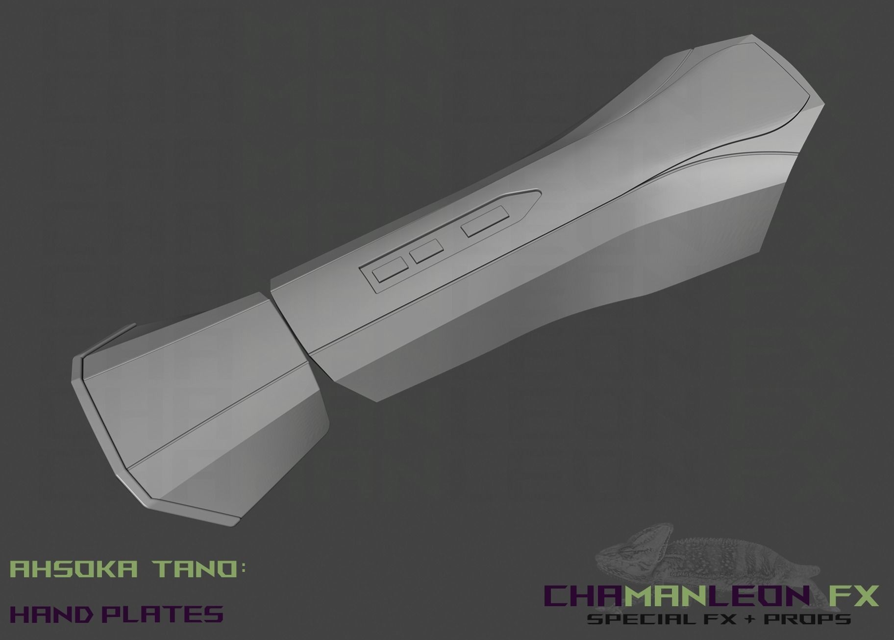 Ahsoka Tano Bracers n Hand Armor The Mandalorian Cosplay 3D print model_9