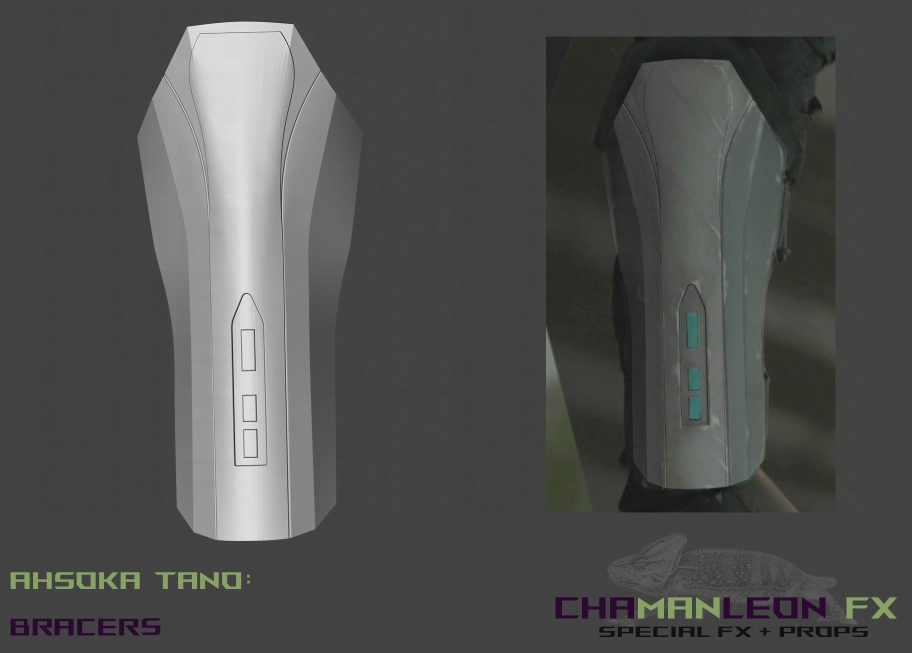 Ahsoka Tano Bracers n Hand Armor The Mandalorian Cosplay 3D print model_7