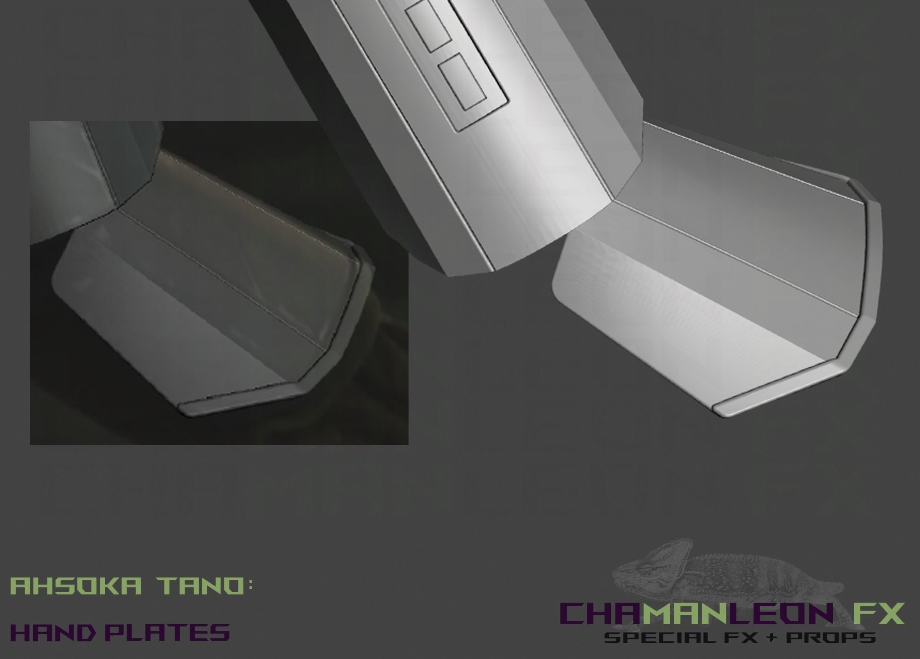 Ahsoka Tano Bracers n Hand Armor The Mandalorian Cosplay 3D print model_12