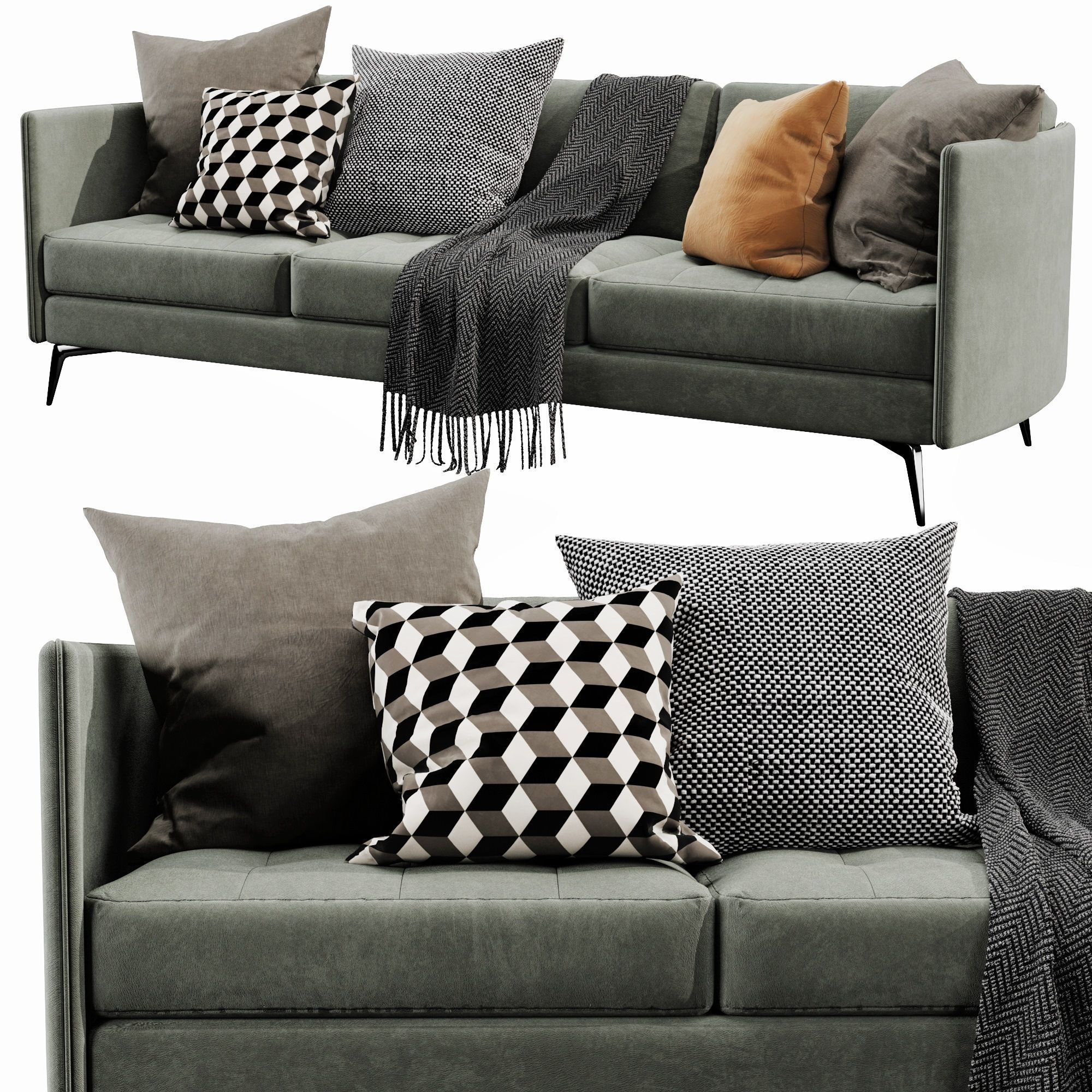 Boconcept osaka 3 seater 3D model_9