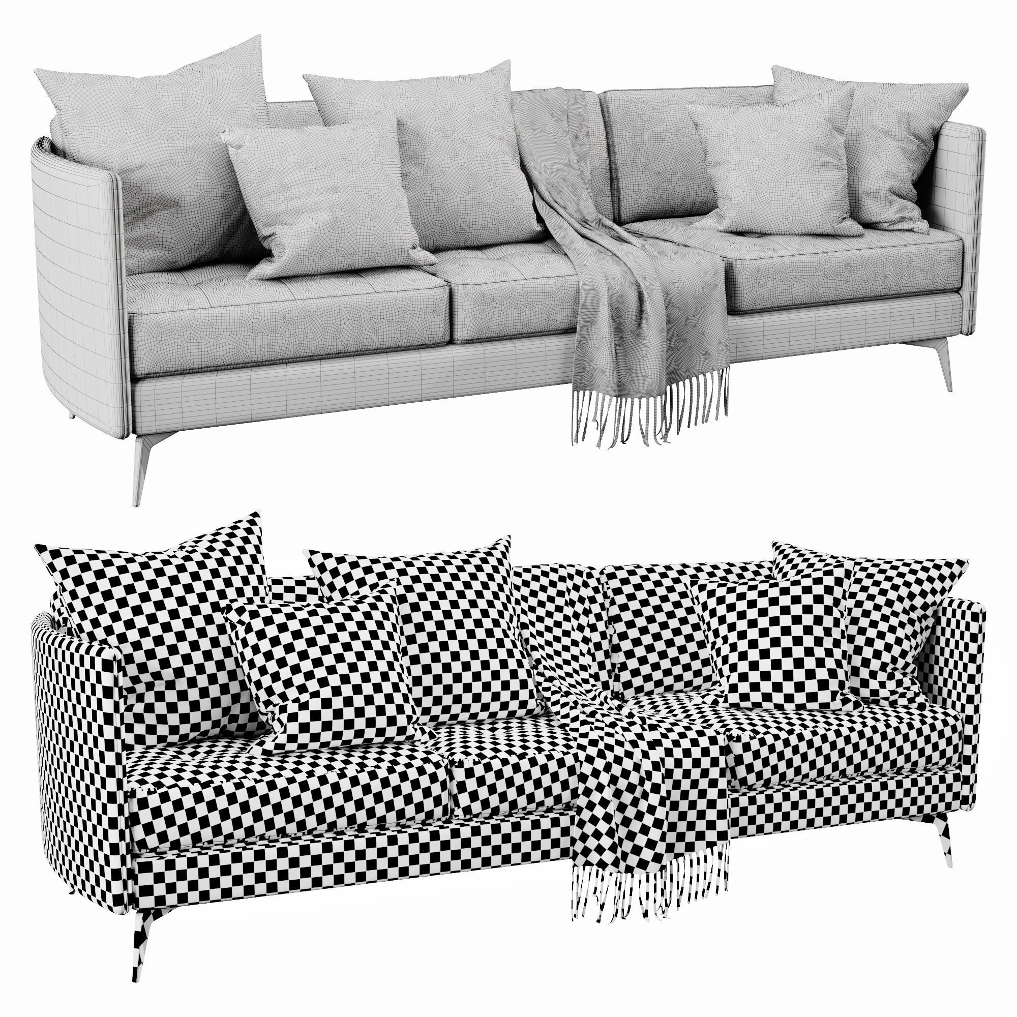 Boconcept osaka 3 seater 3D model_7