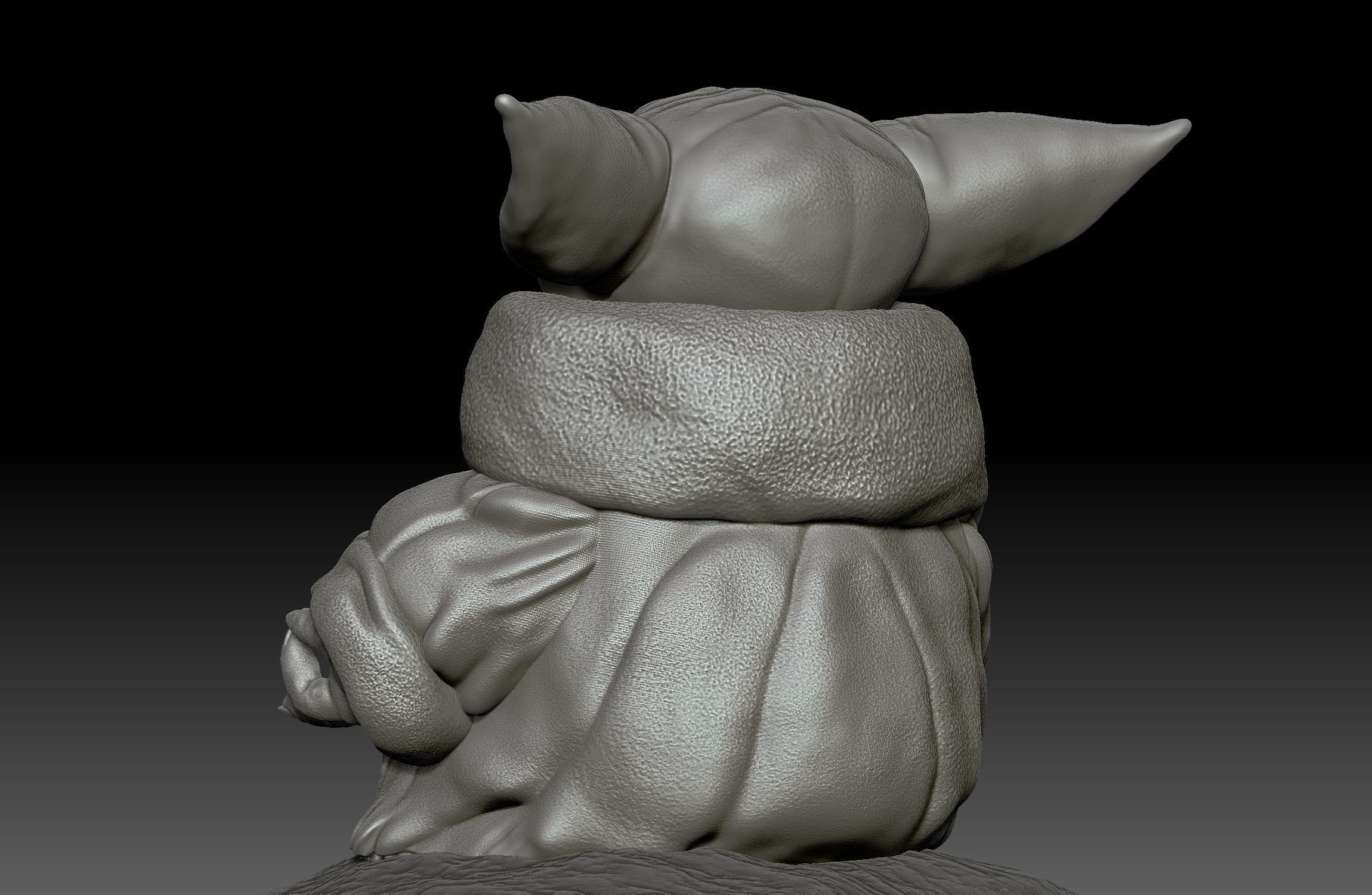 Baby Yoda Meditation - Grogu The Child - The mandalorian -  3D print model_10