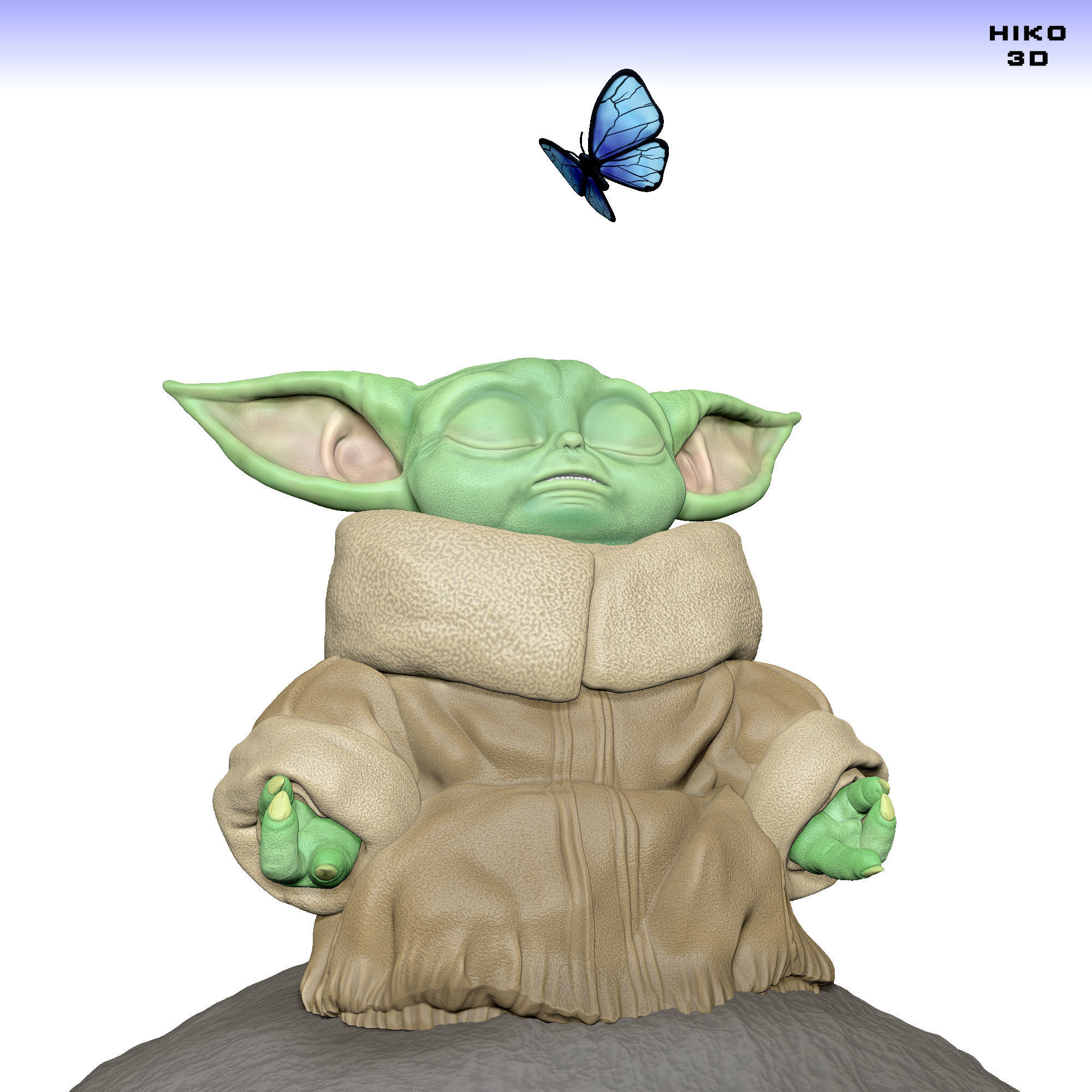 Baby Yoda Meditation - Grogu The Child - The mandalorian -  3D print model_14