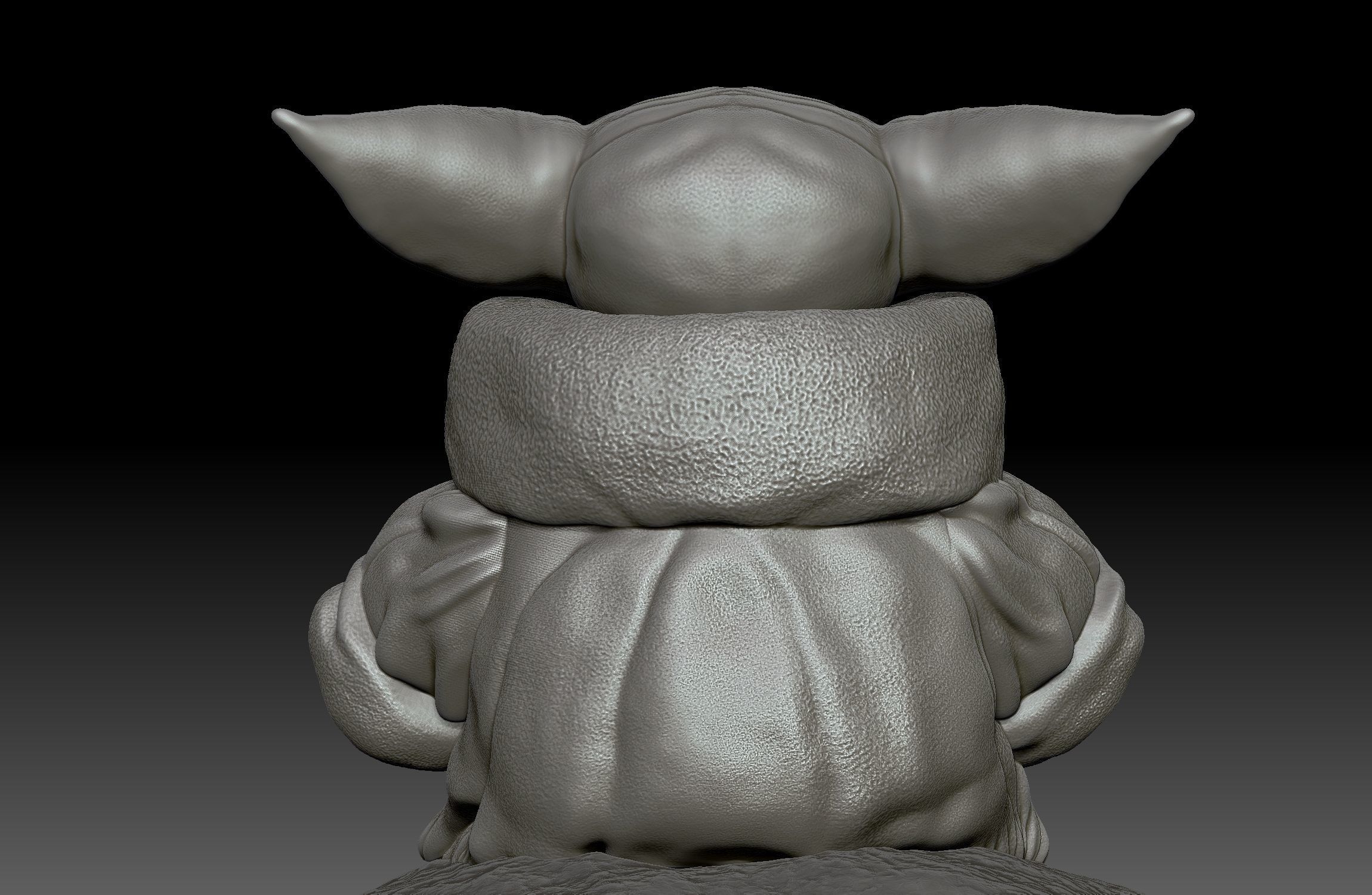 Baby Yoda Meditation - Grogu The Child - The mandalorian -  3D print model_11