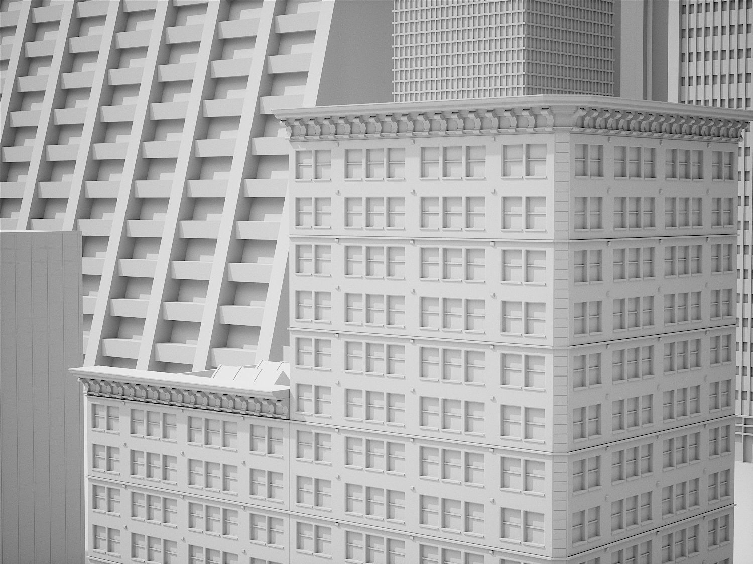 City Kitbash 3D model_8