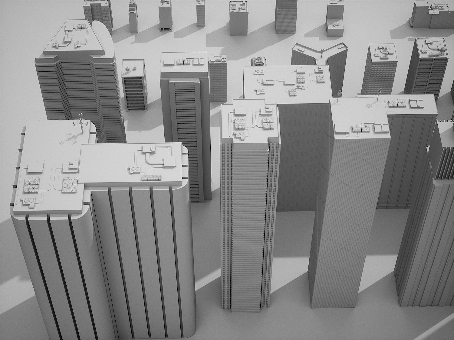 City Kitbash 3D model_16