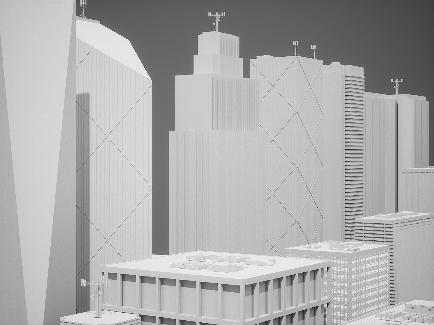 City Kitbash 3D model_6