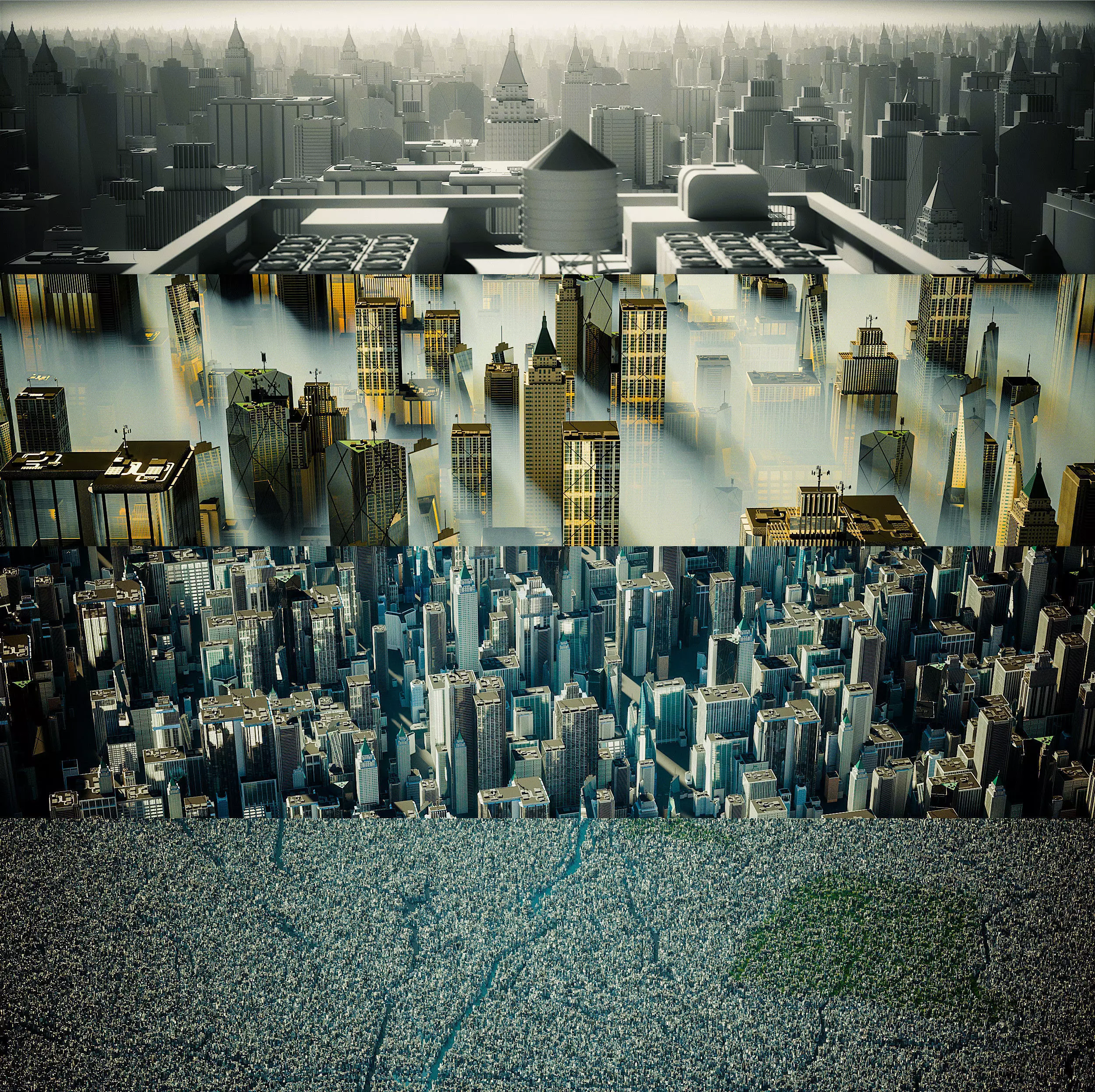 City Kitbash 3D model_0