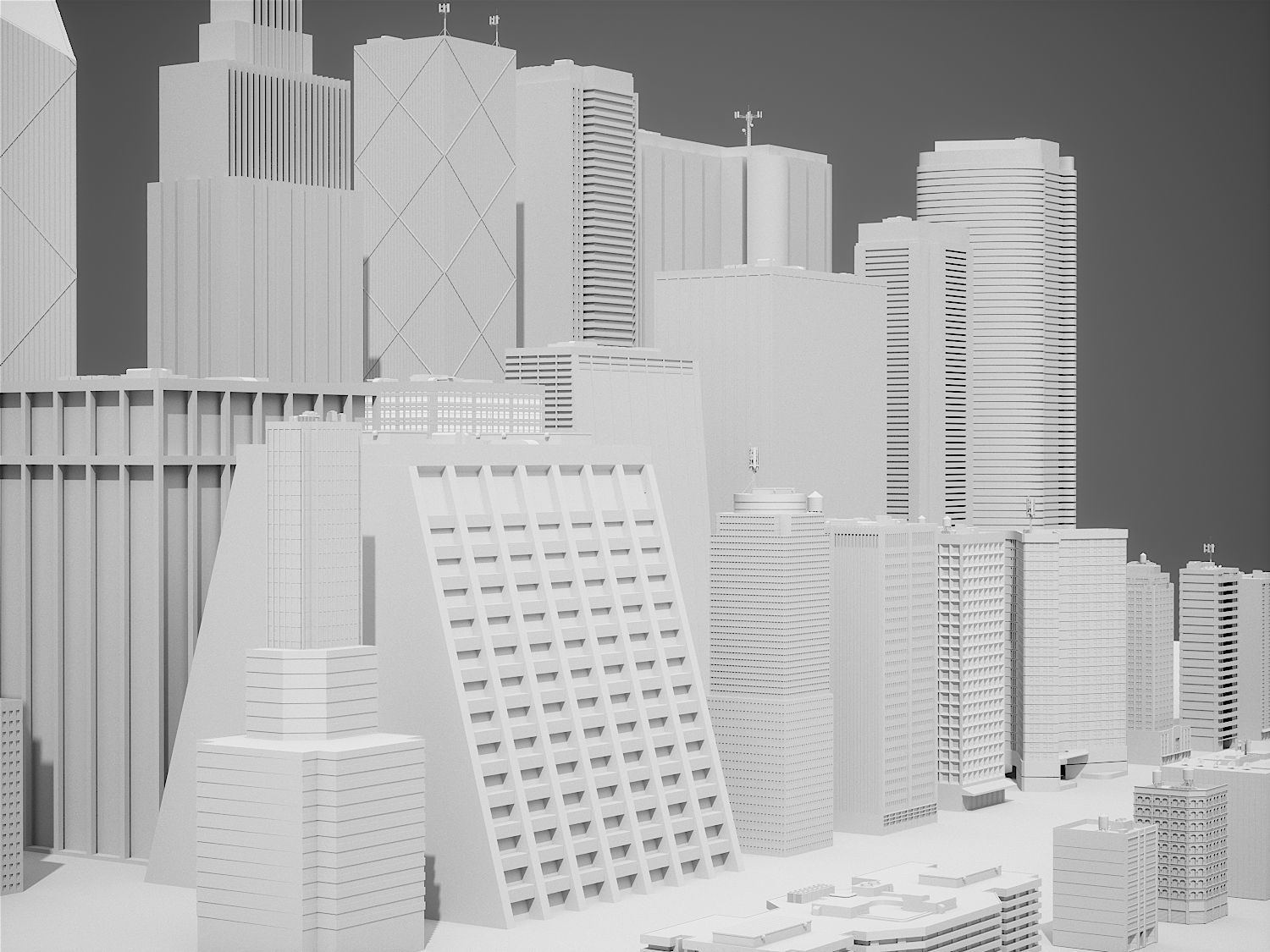 City Kitbash 3D model_7