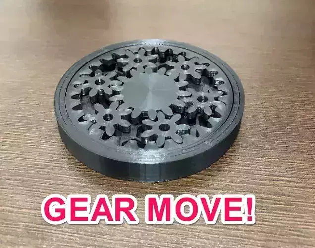 PlanetaryGearCoaster glass of whiskey on coaster 3D print model