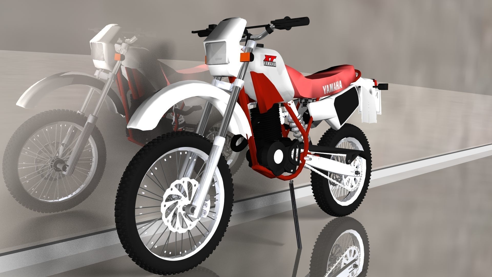 YAMAHA XT 3D model CGTrader