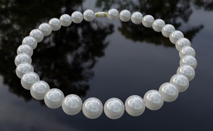 Pearl bracelets 3D print model_3