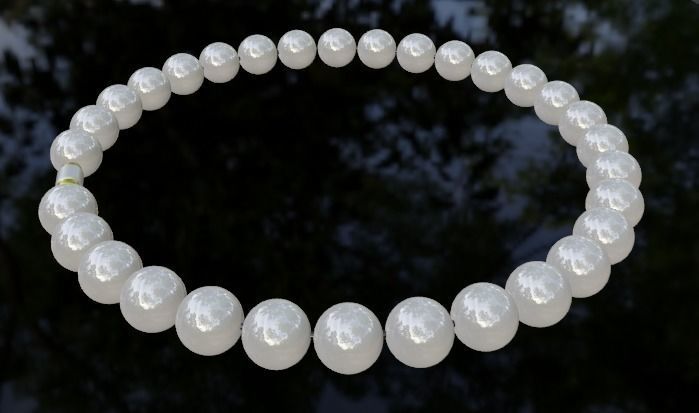 Pearl bracelets 3D print model_2