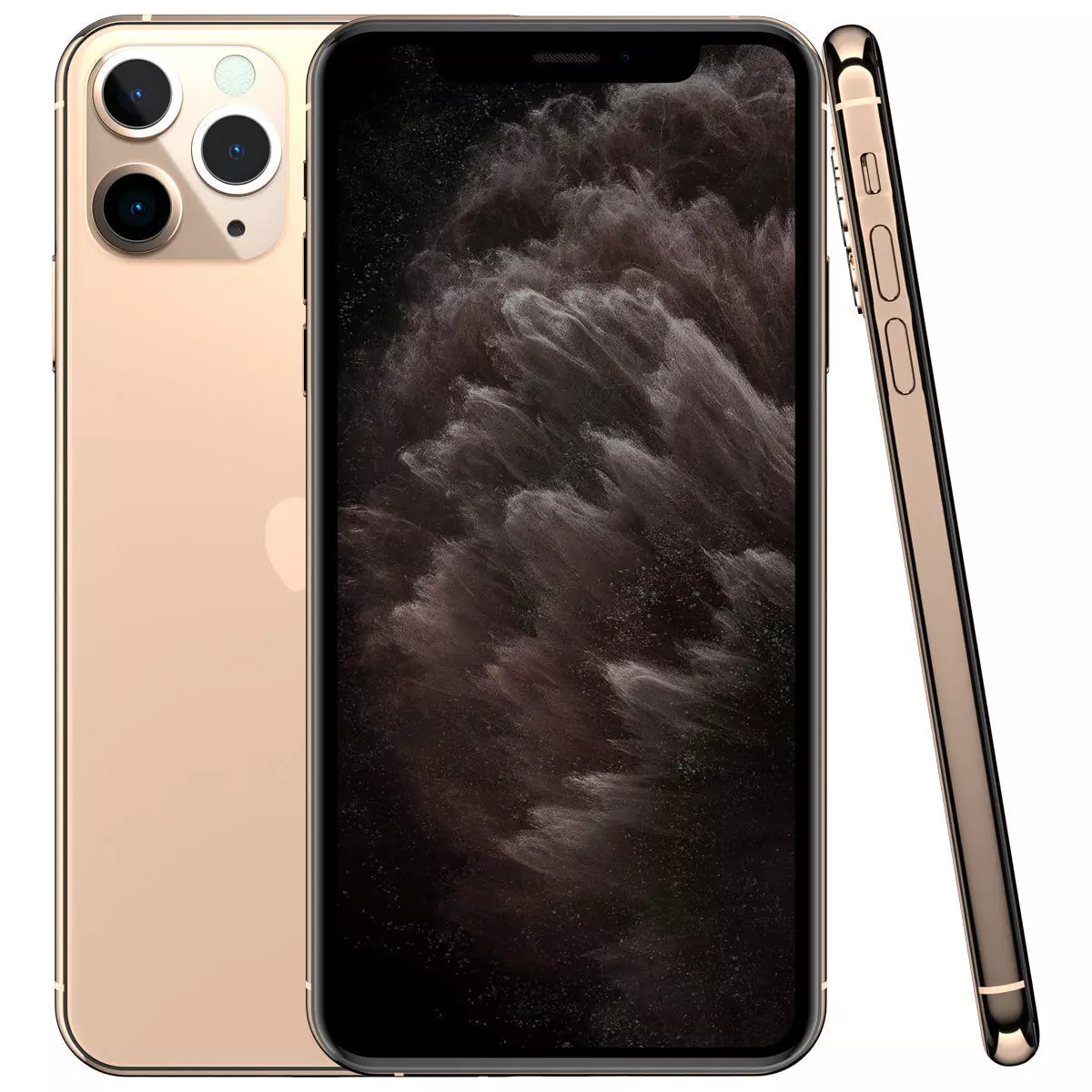 Apple iPhone 11 Pro Max Gold Low-poly 3D model