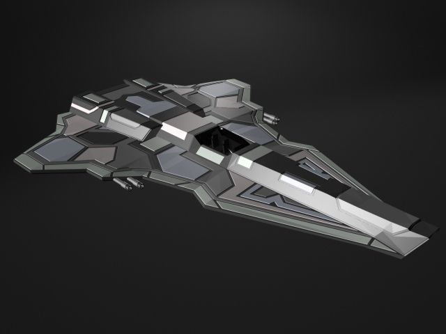 Hawk Fighter Spacecraft 3D model_1
