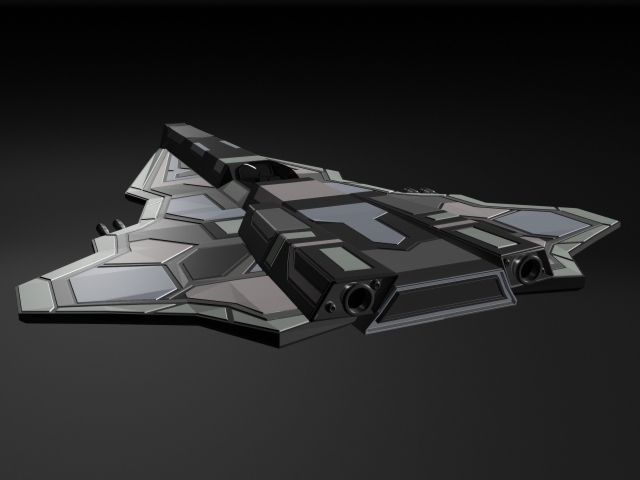 Hawk Fighter Spacecraft 3D model_3