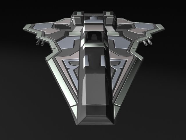 Hawk Fighter Spacecraft 3D model_4