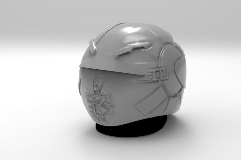 casco gothic valentino rossi 3D print model_2