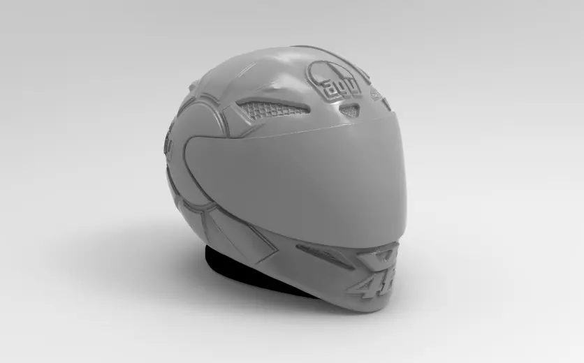 casco gothic valentino rossi 3D print model_0