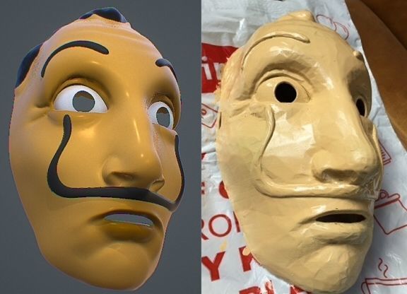 Money Heist Mask 3D model_3