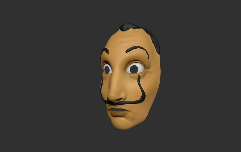Money Heist Mask 3D model_2