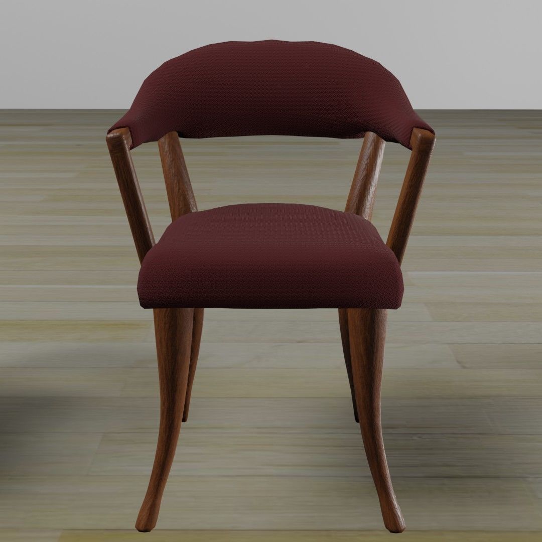 Dining set conference table with chairs 3D model_2