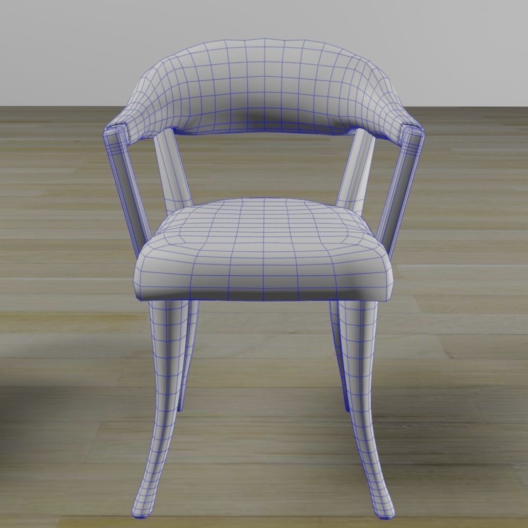Dining set conference table with chairs 3D model_3