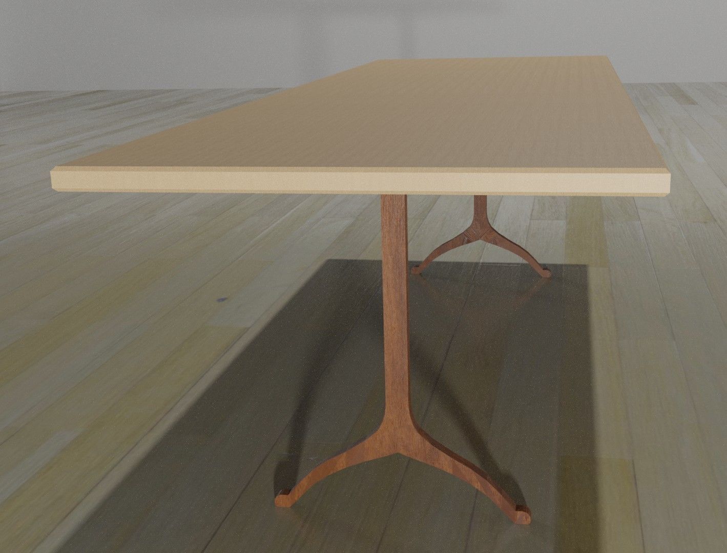 Dining set conference table with chairs 3D model_4