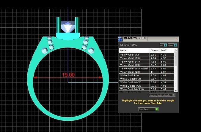 rings Diamond 3D print model