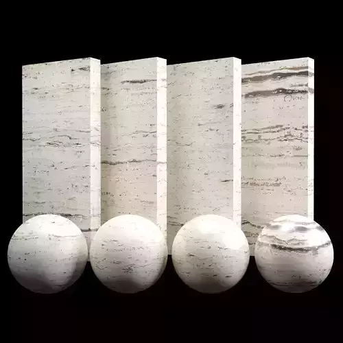 Travertine Vein Cut Stone Texture PBR Vray Corona Blender