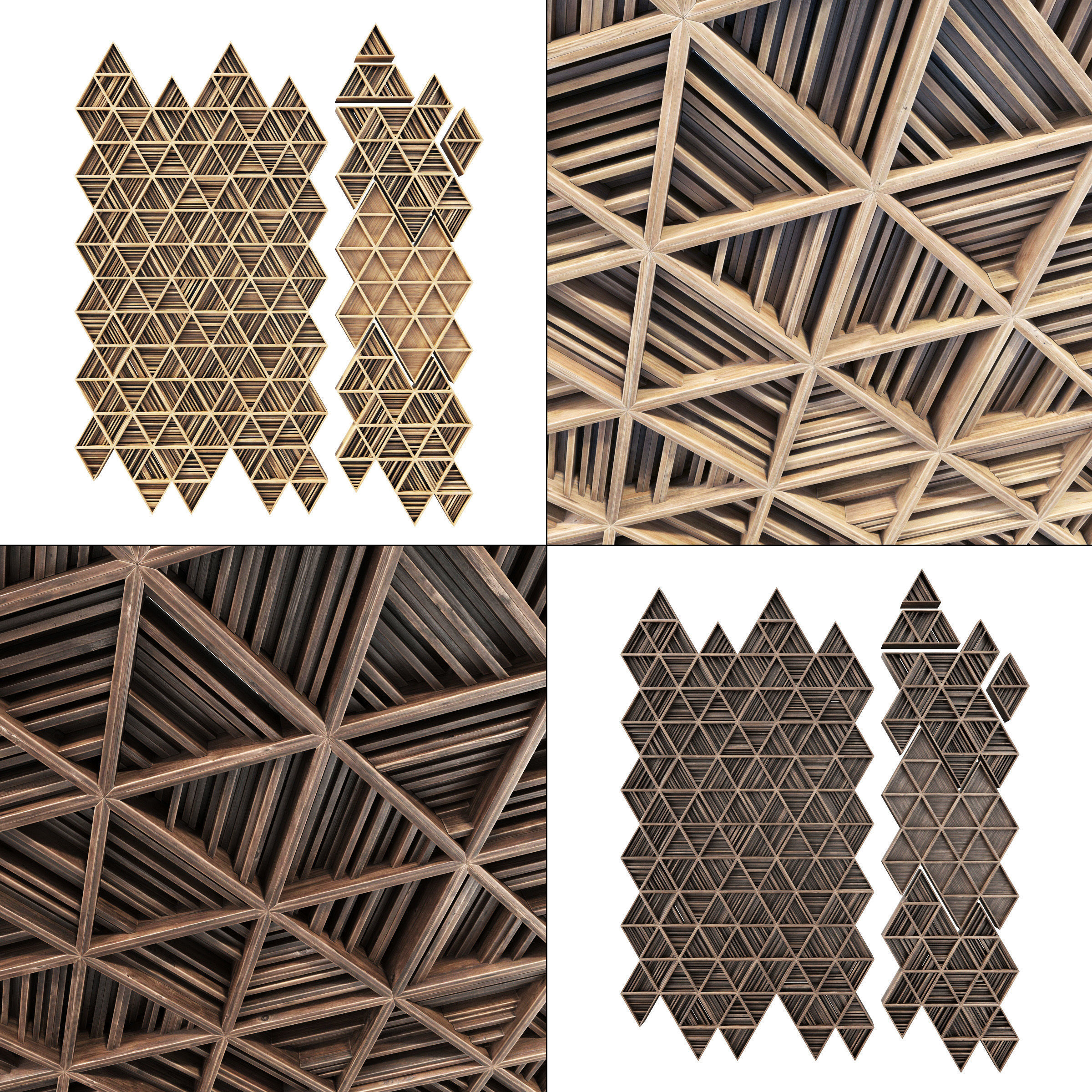 Ceiling parametric Triangle rail n3  3D model_3