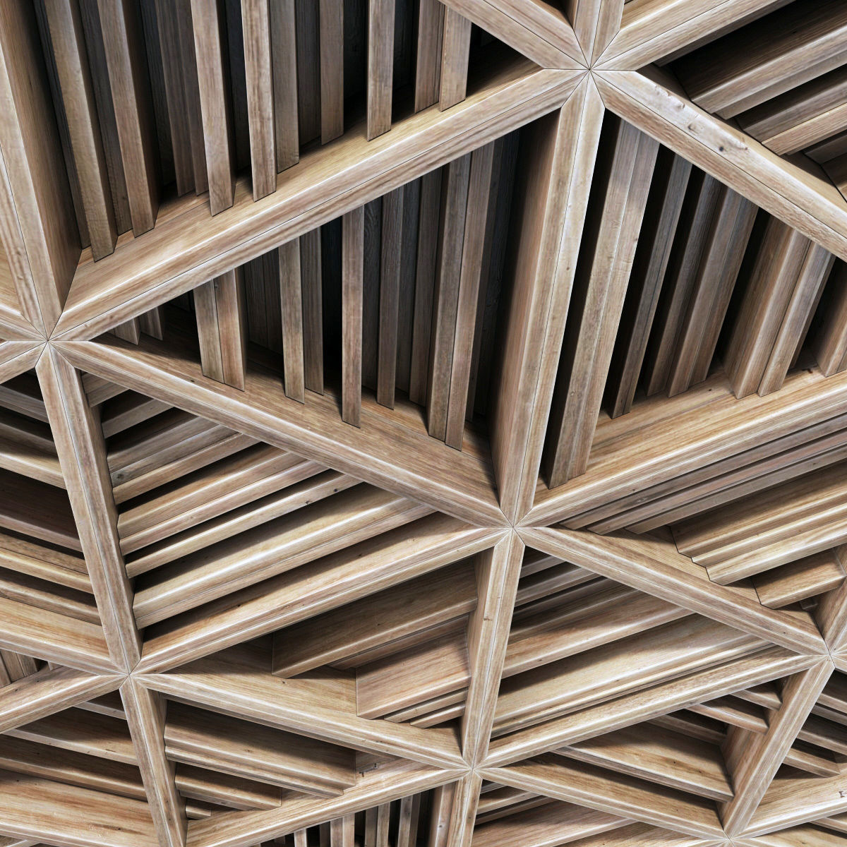 Ceiling parametric Triangle rail n3  3D model_16