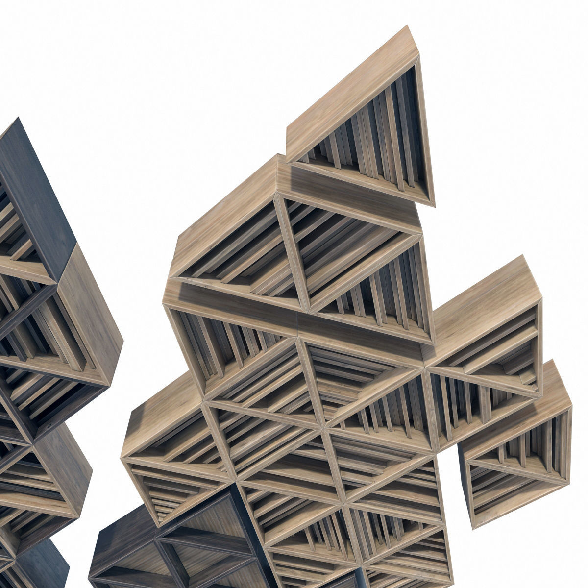 Ceiling parametric Triangle rail n3  3D model_9