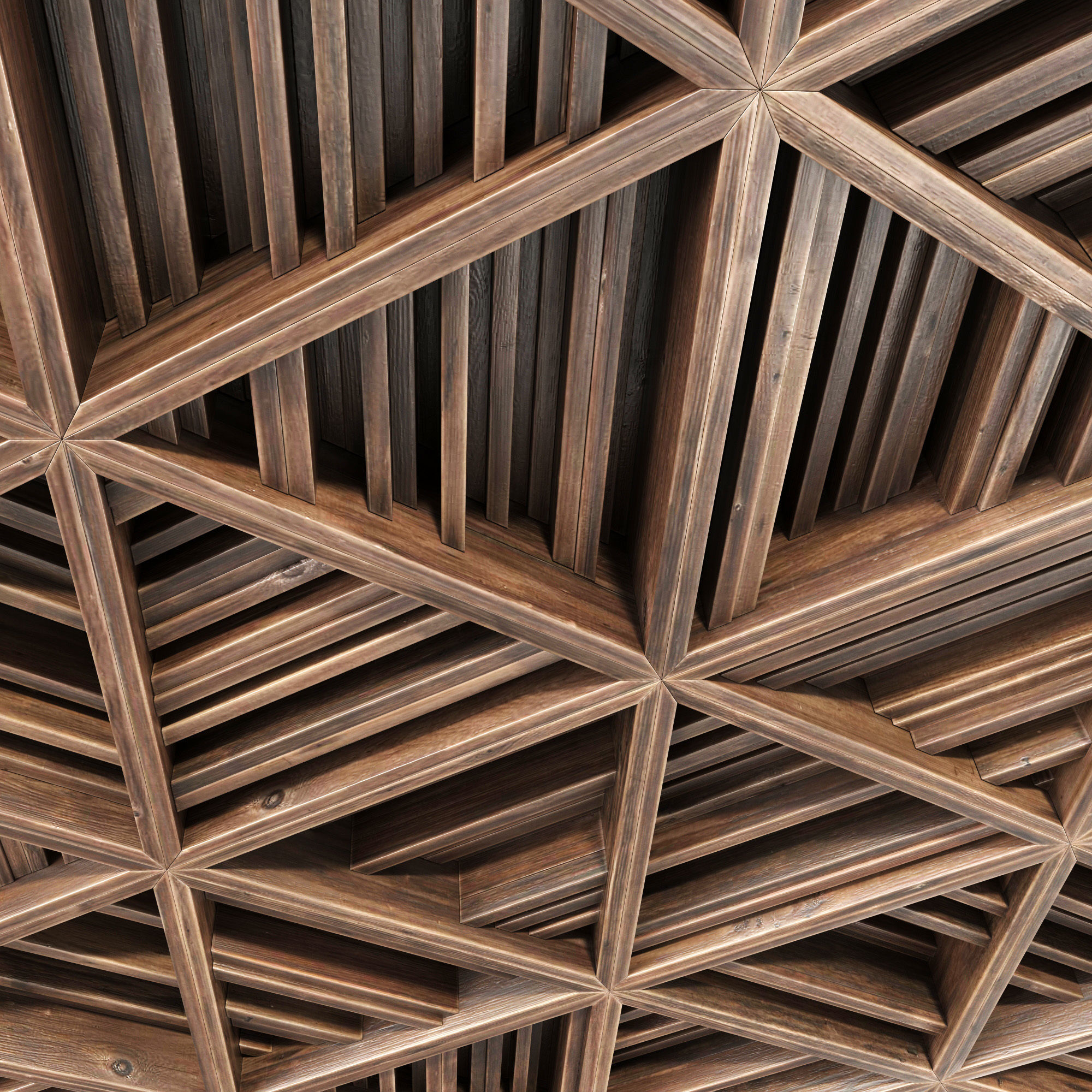 Ceiling parametric Triangle rail n3  3D model_18