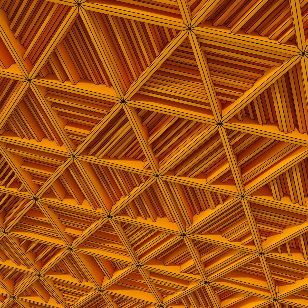 Ceiling parametric Triangle rail n3  3D model_27